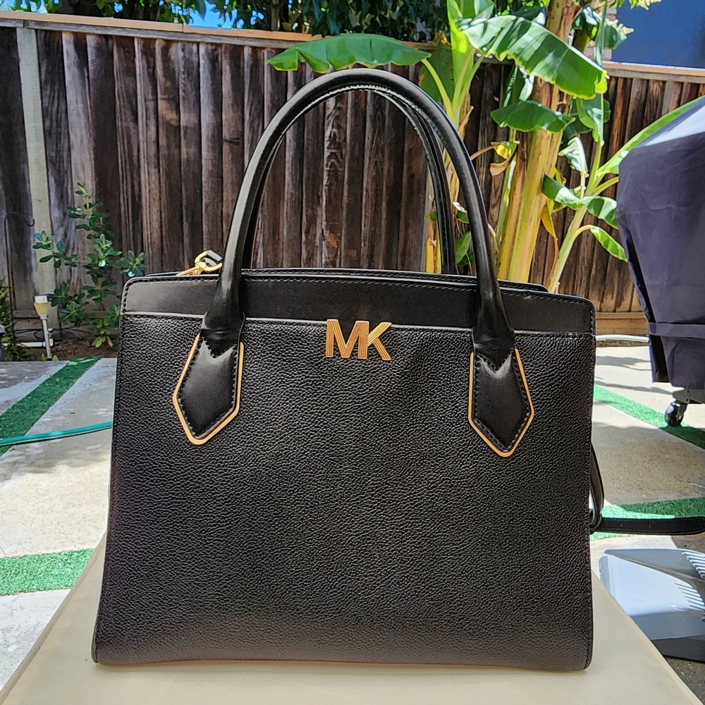 SOLD!! Michael Kors Black Tote with Gold Accents